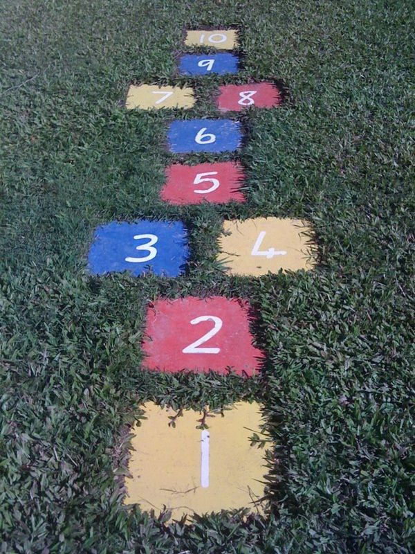 DIY Back Yard Hopscotch 