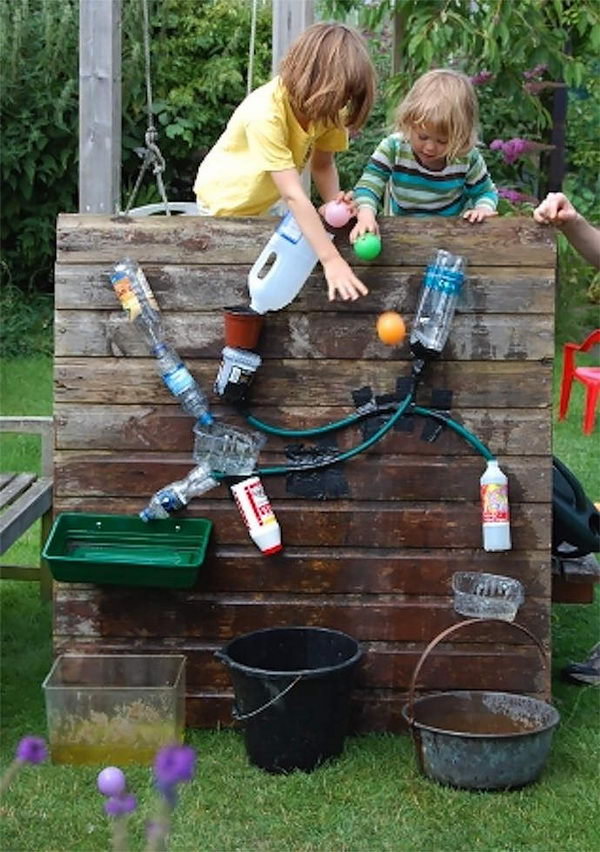 DIY Backyard Water Wall Game for Kids 