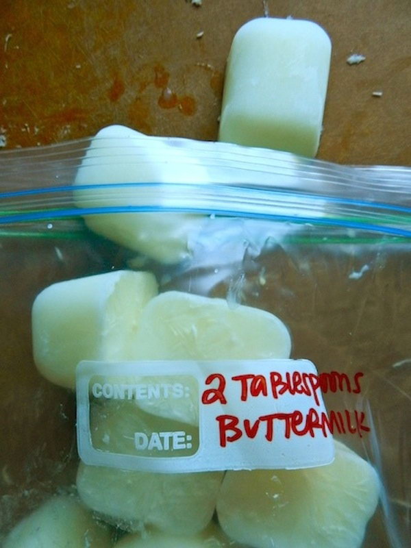 Freeze buttermilk for future use 
