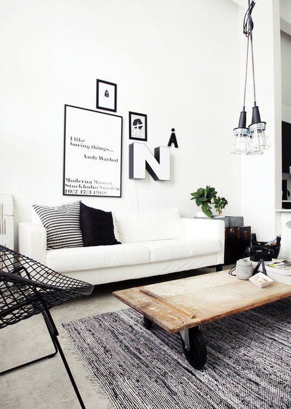White Industrial Living Area 