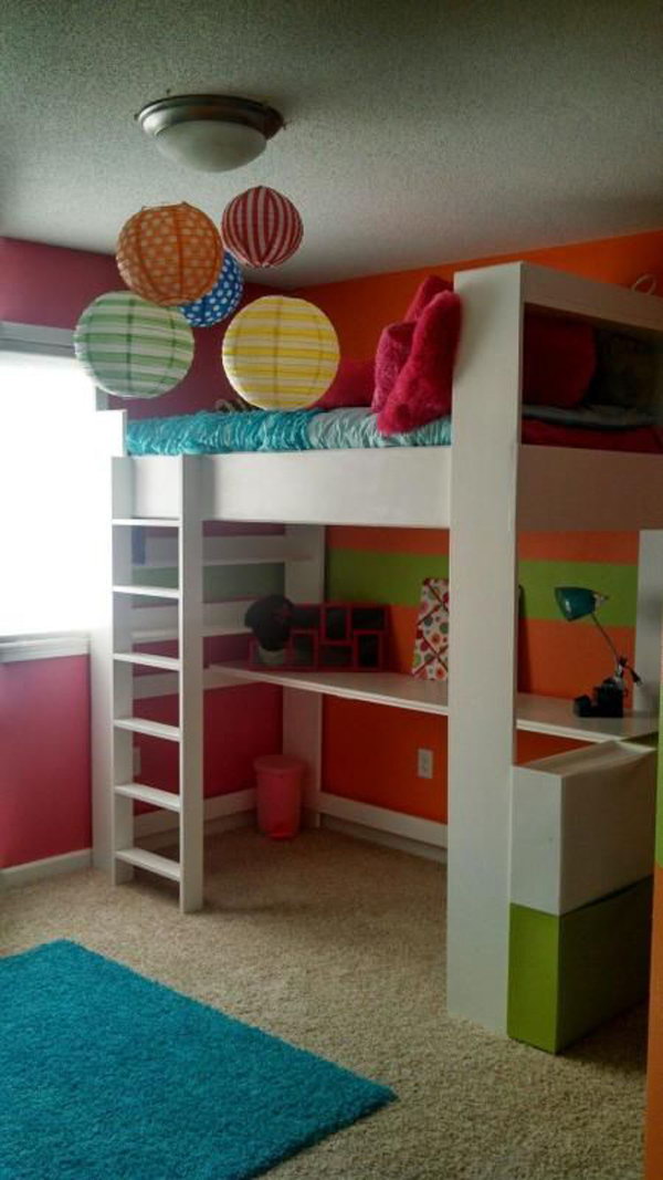Colorful Loft Beds Design 