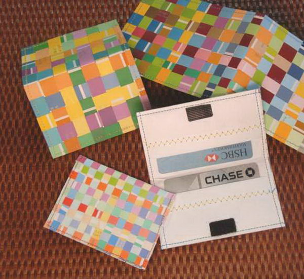 Woven Paint Chip Credit Card Holder 