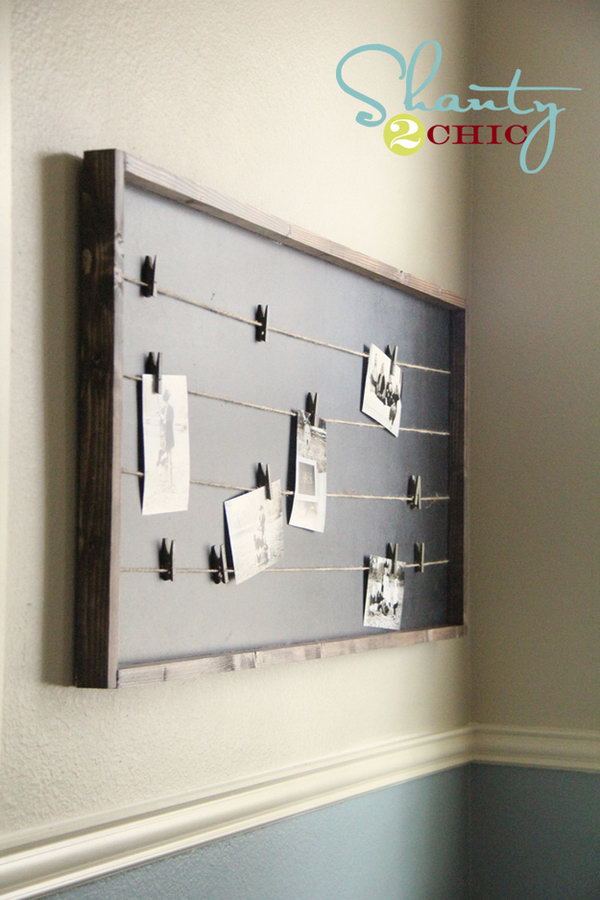DIY String Lined Memo Board That Costs Under $15 