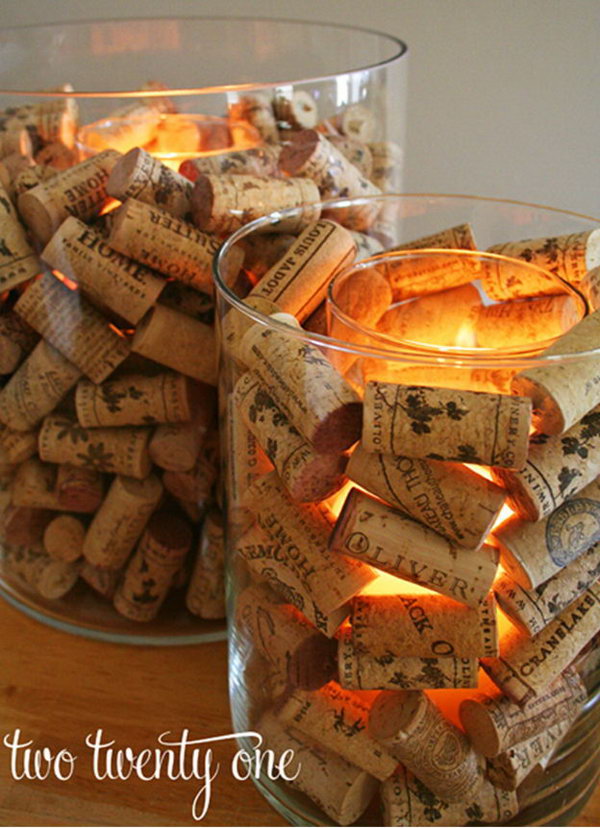 Wine Cork Candle Holders 