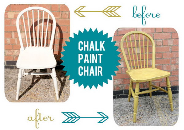 Yellow Chalk Paint Chair 
