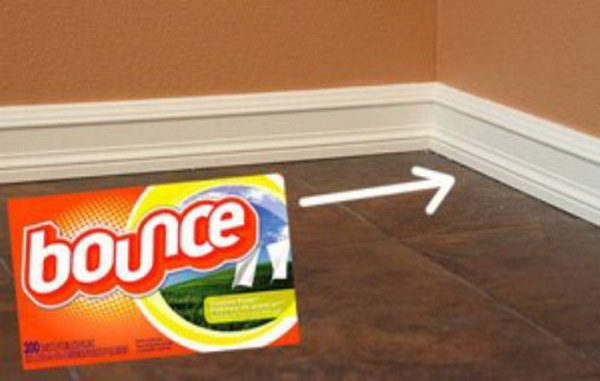 Keep Baseboards Clean With Fabric Softener Sheet 