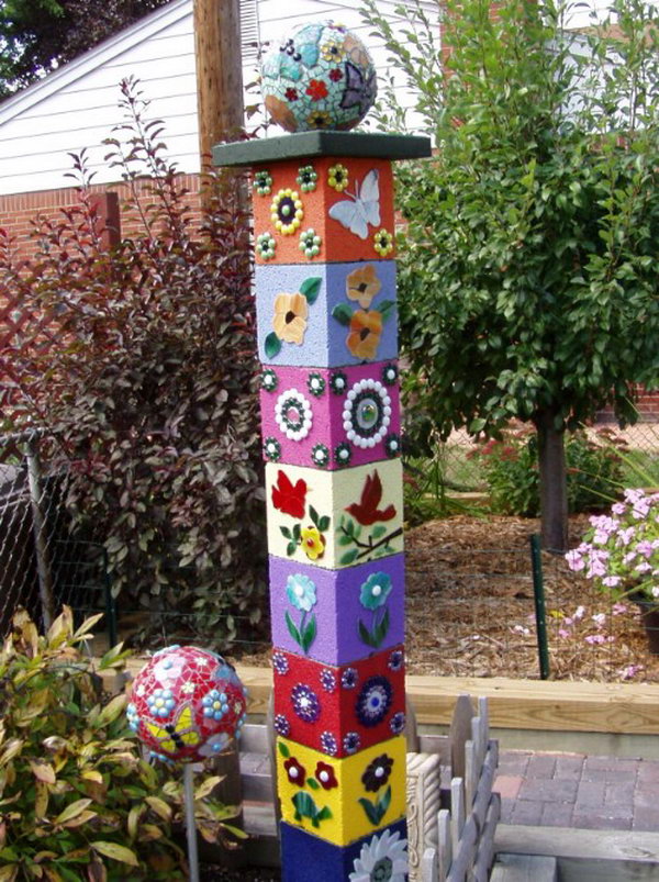 Cute and Decorative Totem Sculpture for Your Garden. 