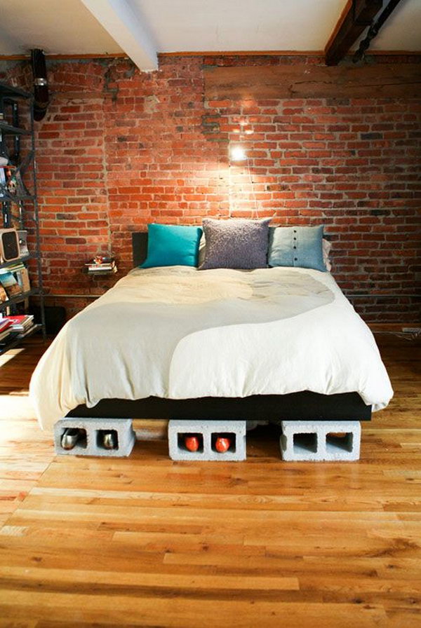 Cinder Block Bed Risers. 