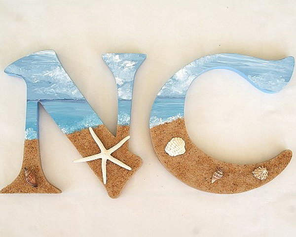 Beach Inspired Decorative Letters. See more 