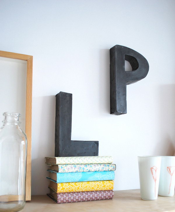Make Decorative Letters with Plaster of Paris. See how to make it 