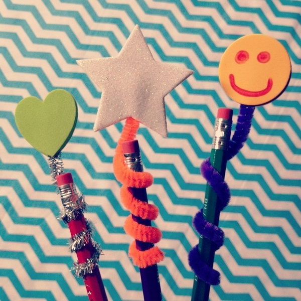 Pipe Cleaner Pencil Toppers 
