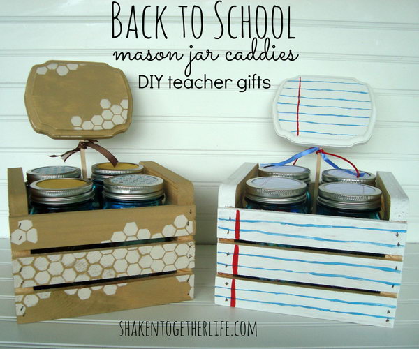 Back to School Mason Jar Caddies 