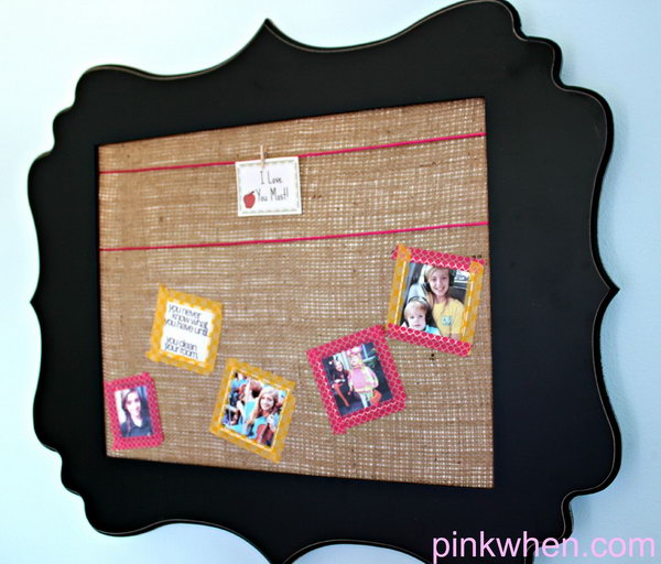 DIY Burlap Bulletin Board 