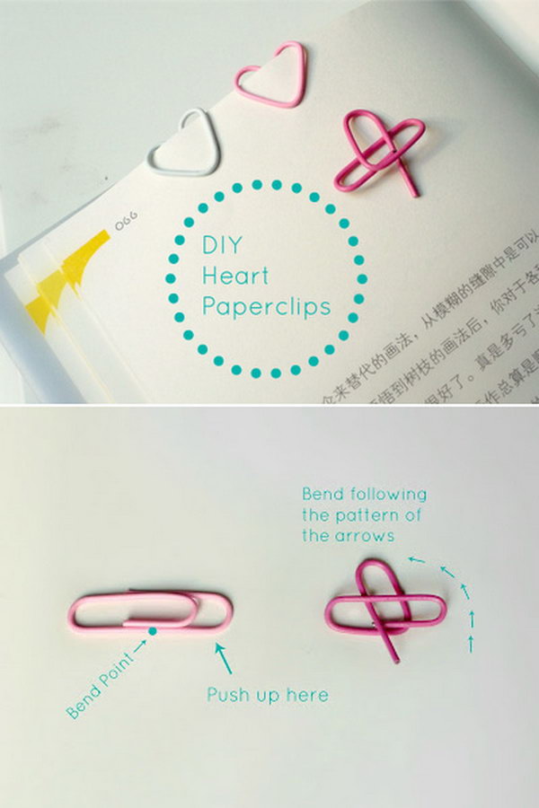 Heart Shaped Paperclips 