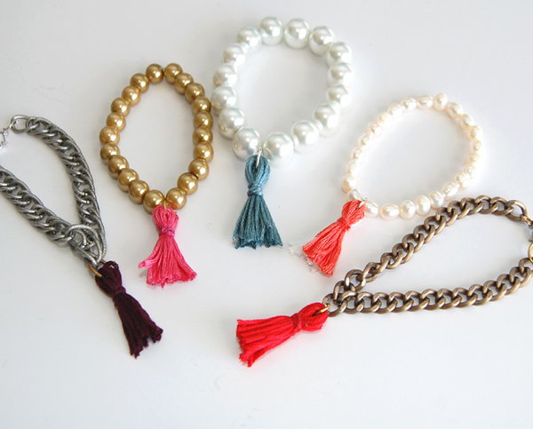 DIY Thread Tassel Bracelet 