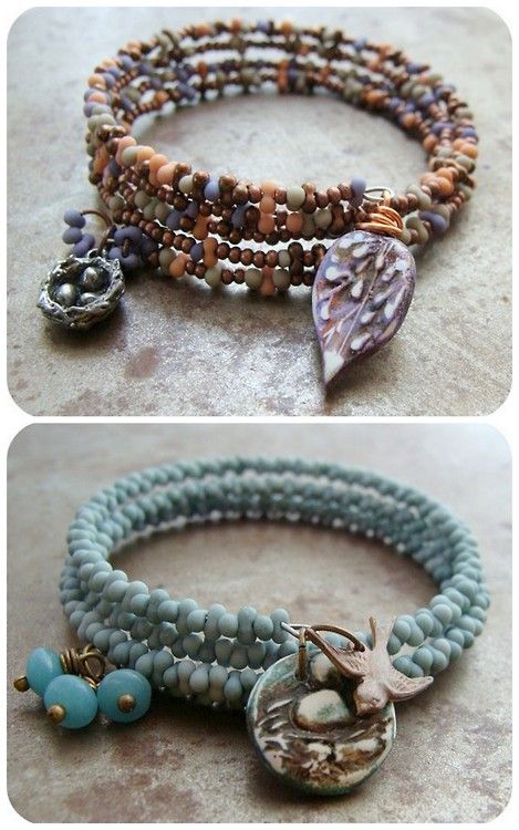 DIY Easy Memory Wire and Charms Bracelet 