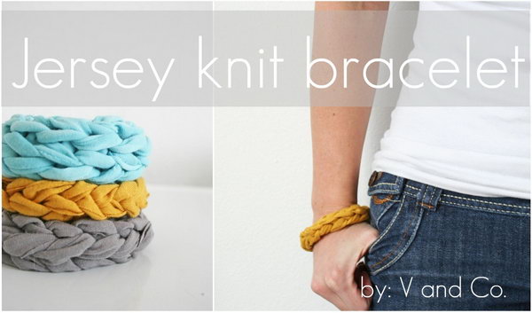 DIY Jersey Knit Bracelet 