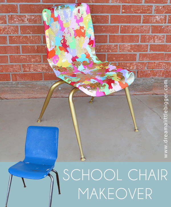 School Chair Makeover for Art Class 