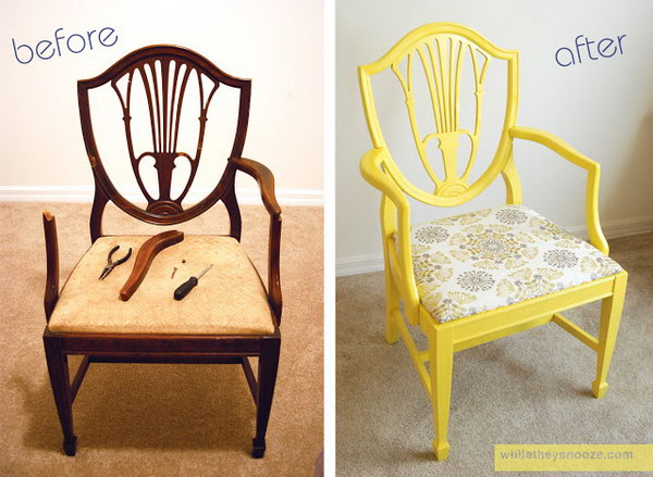 shabby chic Side Chair Makeover 