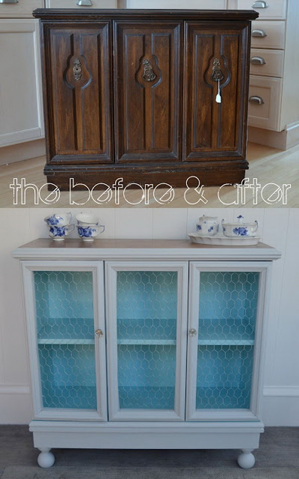 Cabinet into Buffet Makeover 