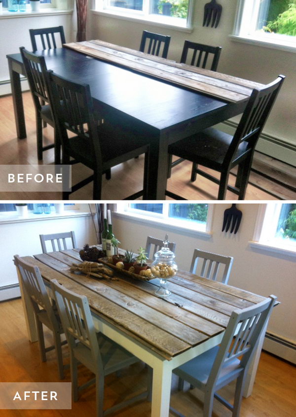 Dining Table and Chairs Makeover 