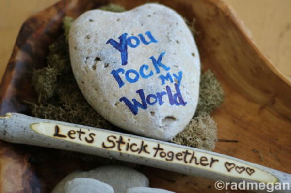 DIY Sticks and Stones Valentines Day Crafts 