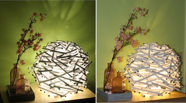 Bird's Nest Lamp Shade Out of Newspaper. Get the tutorial 