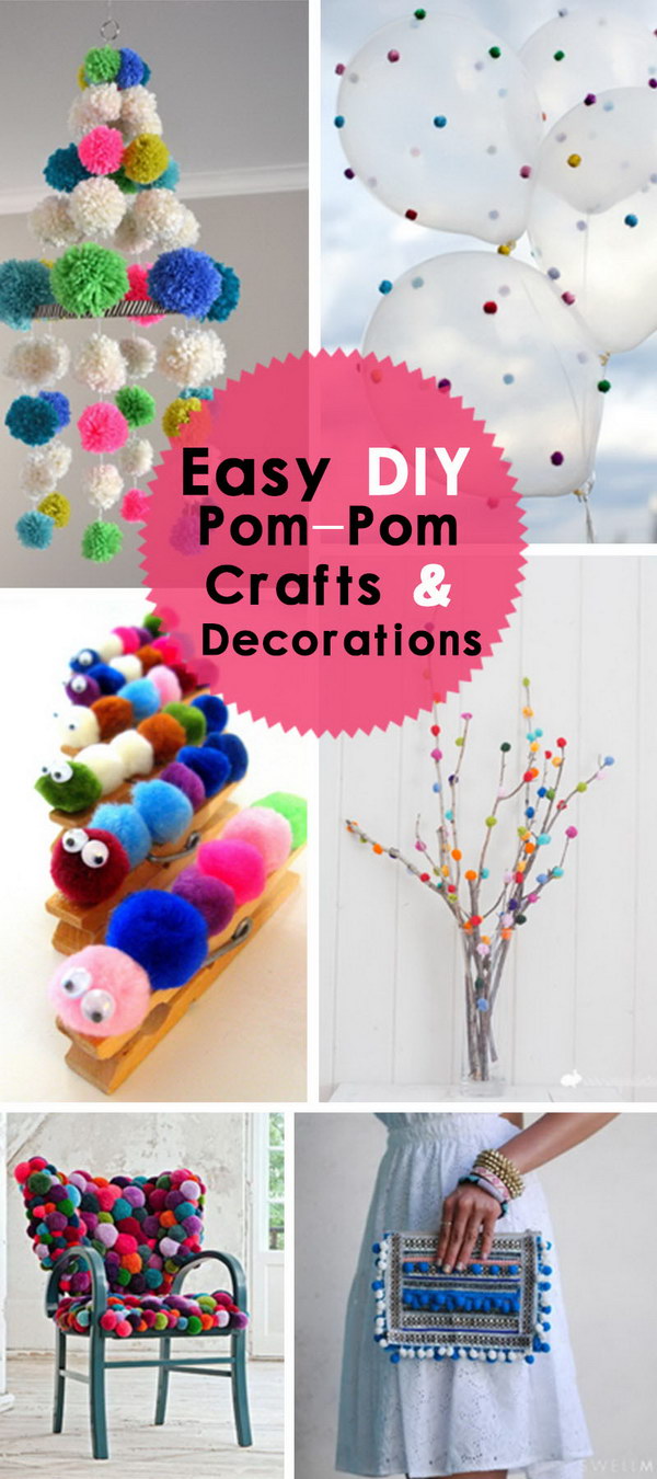Easy DIY Pom Pom Crafts & Decorations! 