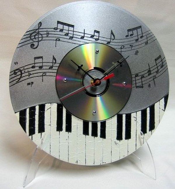Recycle Unwanted CD’s into Musical Clocks. Check out the steps 