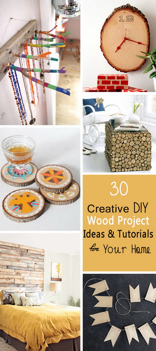 30 Creative DIY Wood Project Ideas &amp; Tutorials for Your 