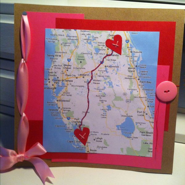 A cute gift board for long distance relationship friends 