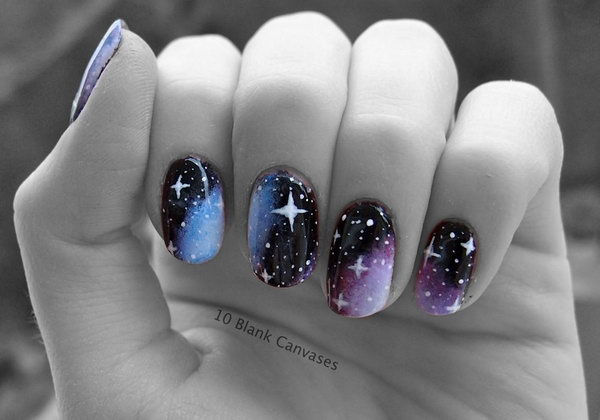Galaxy Nail Art. 