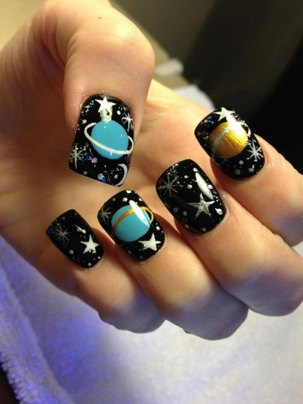 Outerspace Nail Design. 