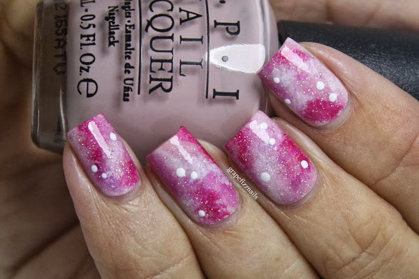 Pink Galaxy Nails. See more details 