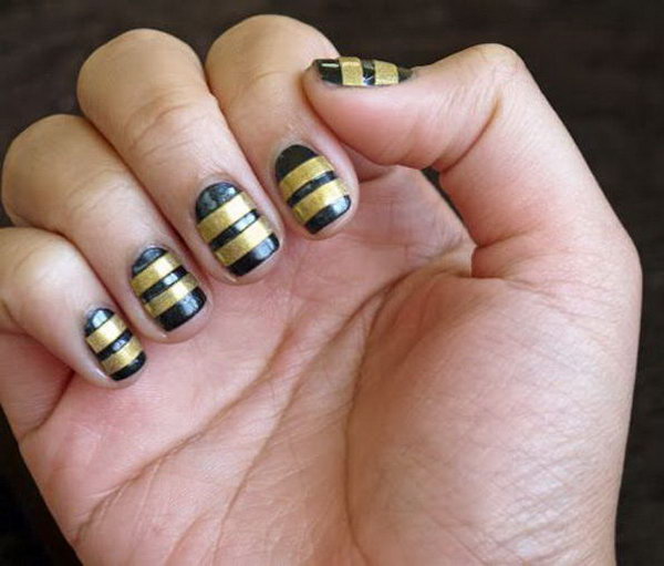 Black and Gold Stripes. Such beautiful colors, cannot wait to try them! 