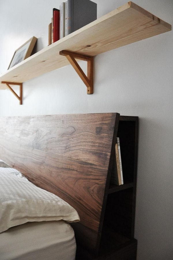 storage headboard headboards cool diy head designs bed lit shelf shelves bedroom tete low source side idea space