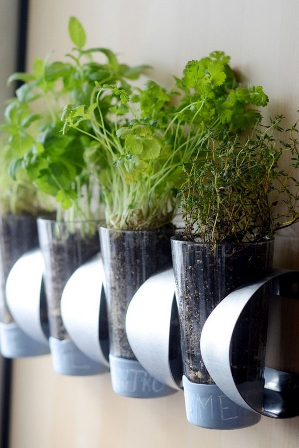 Kitchen Herb Garden Hacked from IKEA Wine Rack. Get the tutorial 
