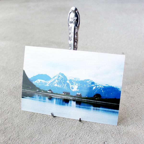 DIY Fork Photo Display. 