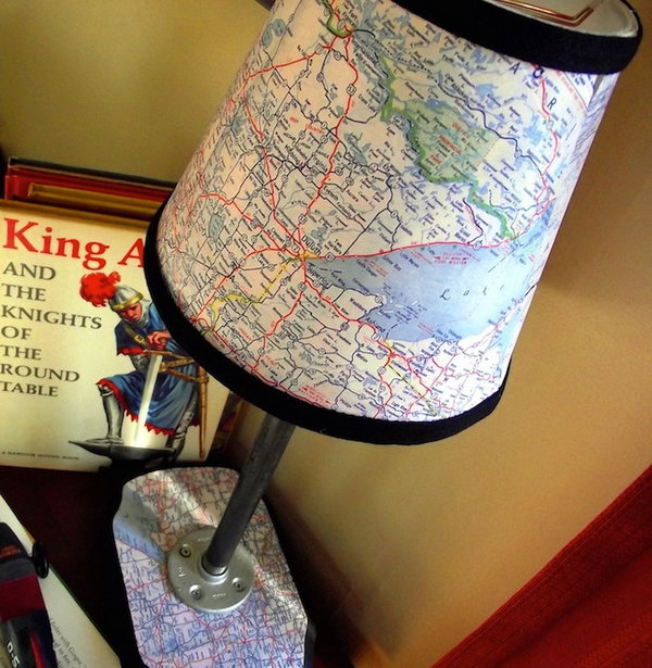 Vintage Modern Map Lamp 