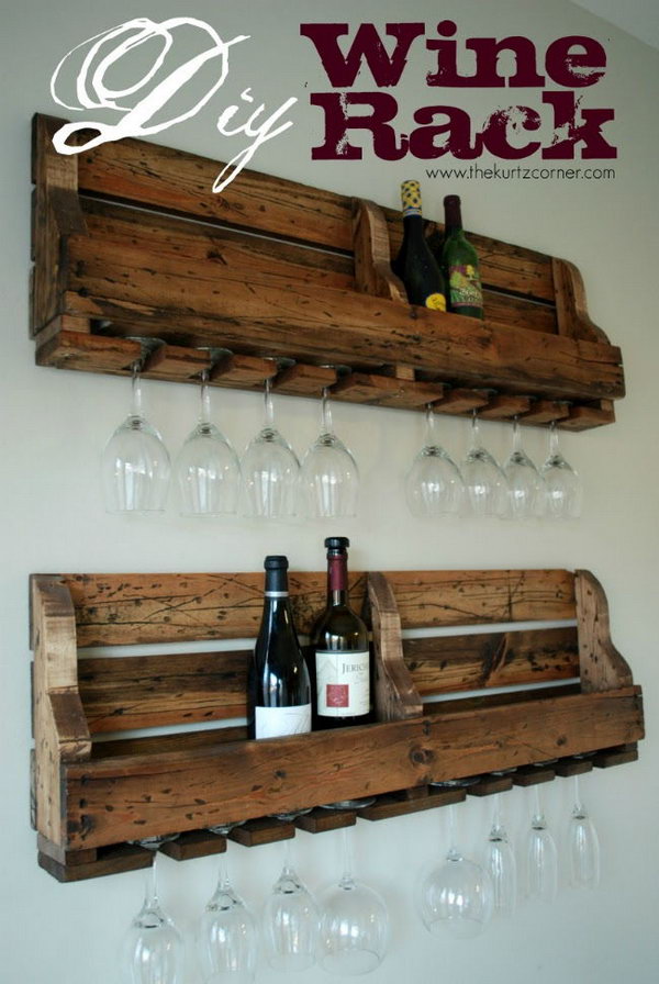 DIY Rustic Wine Rack. Check out the tutorial 