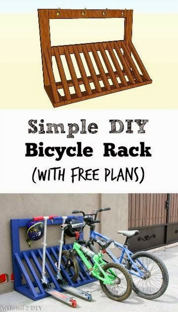 DIY Pallet Bicycle Rack. 