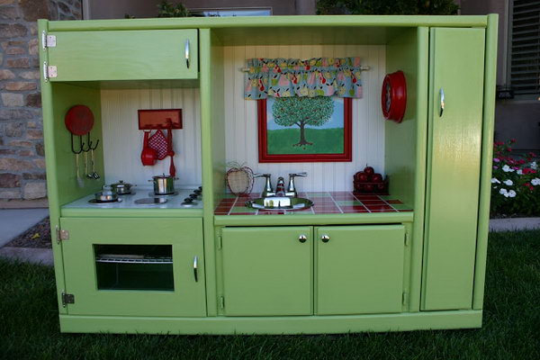 A Home Entertainment Unit Turned Play Kitchen. See more 