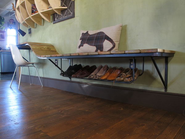 Basic Shoe Rack That Doubles As Cat Bed. 