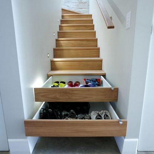 Stairs Shoe Storage. 