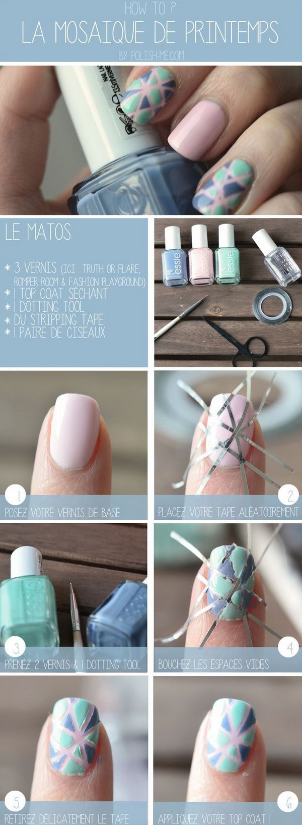 Color Block Nail Art. Questa è una manicure facile e divertente! Da provare. 