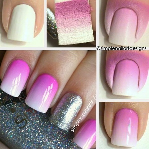 Ombre Nail Art. Das ist so eine einfache und lustige Mani! Muss man ausprobieren. 