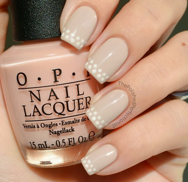 Dotted French Nails. See more 