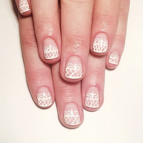 Light Lace Nail Design. 