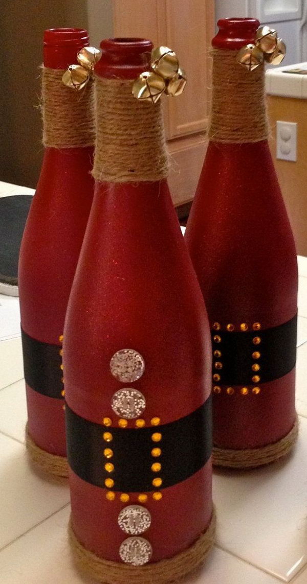 Red Wine Bottle Centerpiece. 