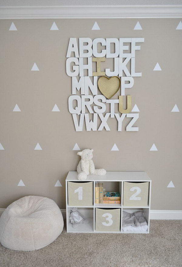 DIY Paper Mache Alphabet Wall. 